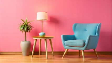 Modern interior with bright accents

