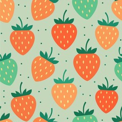 seamless pattern with strawberry