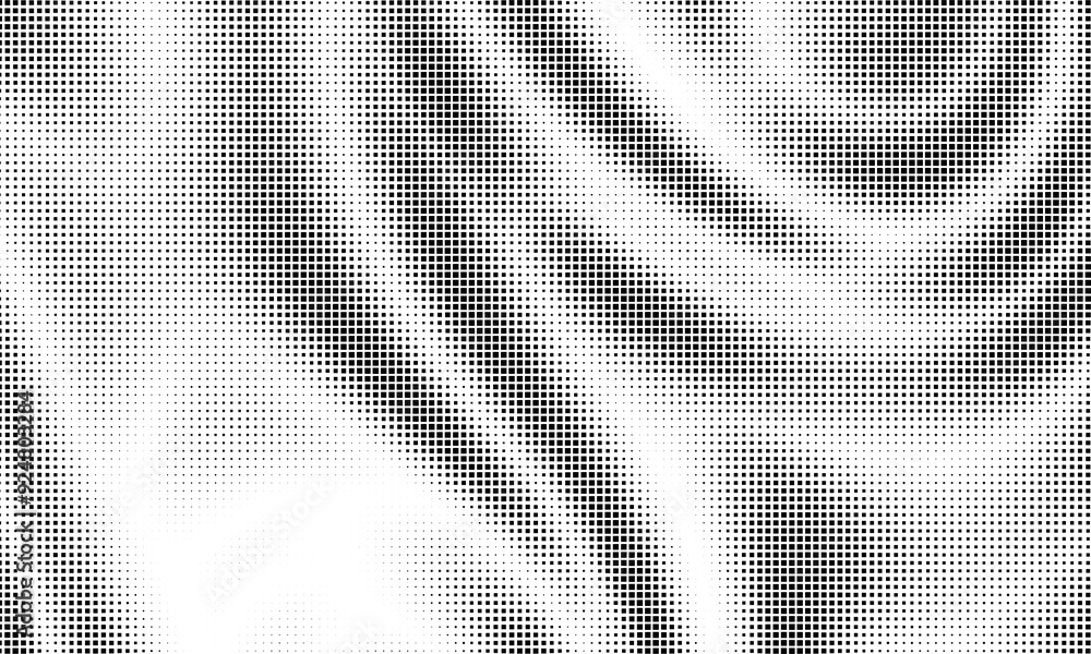 Aufkleber Monochrome gradient halftone dots background. Overlay png illustration. Abstract grunge dots on transparent background