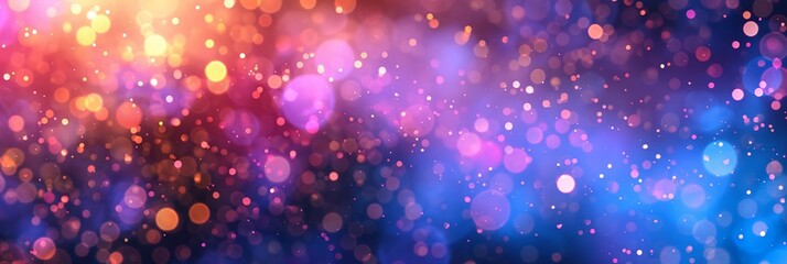 An abstract background featuring defocused bokeh lights in vibrant hues creating a mesmerizing and colorful visual effect perfect for designs.