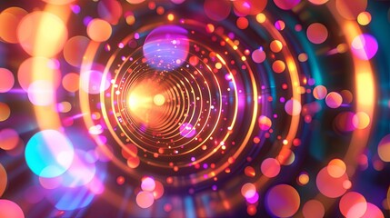 Obraz premium Abstract circle light effect background