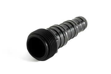 Water or vacuum hose, Components for the garden product of low-pressure isolated on a white background with clipping path. Close-up