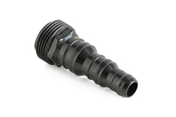 Water or vacuum hose, Components for the garden product of low-pressure isolated on a white background with clipping path. Close-up