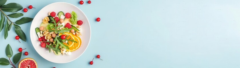 Gourmet meal, luxurious garnishes, flat design illustration