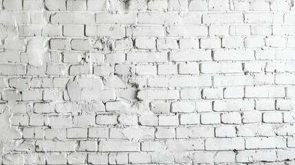 Fototapeta premium Minimalist white brick wall with subtle texture, clean and neutral