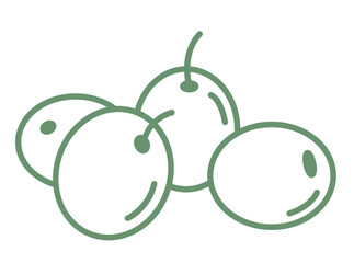 Olive oil green icons, olive oil themed icon set for labels, olive