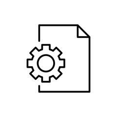 Data repair outline icons, minimalist vector illustration ,simple transparent graphic element .Isolated on white background