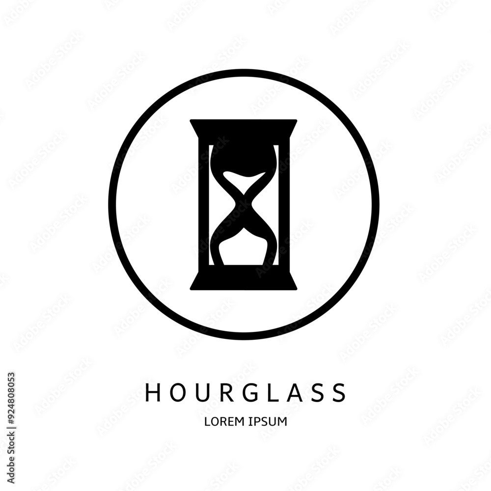 Wall mural logo vector design for business. hourglass logos.