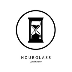 Logo vector design for business. Hourglass logos.