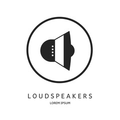 Logo vector design for business. Loudspeakers logos.