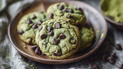 Matcha Chocolate Chip Cookies