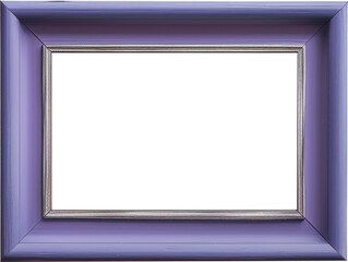 A simple, elegant purple frame with a silver inner border, perfect for showcasing your favorite photos or artwork.