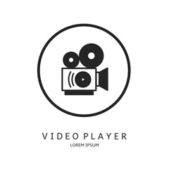 Logo vector design for business. Video player logos.