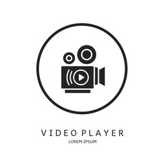 Logo vector design for business. Video player logos.