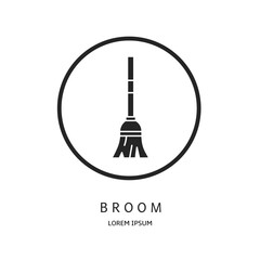 Fototapeta premium Logo vector design for business. Broom logos.