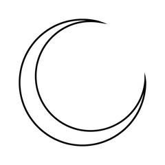 Moon icon vector. Celestial Moon illustration sign. Retro Moon symbol or logo.