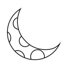 Moon icon vector. Celestial Moon illustration sign. Retro Moon symbol or logo.