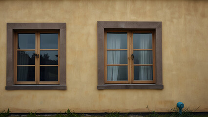 House with a large window overlooking a natural view.