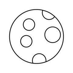 Moon icon vector. Celestial Moon illustration sign. Retro Moon symbol or logo.