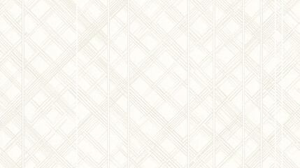 Fototapeta premium Delicate beige lines frame simple rhombi and stripes on a pristine white canvas.