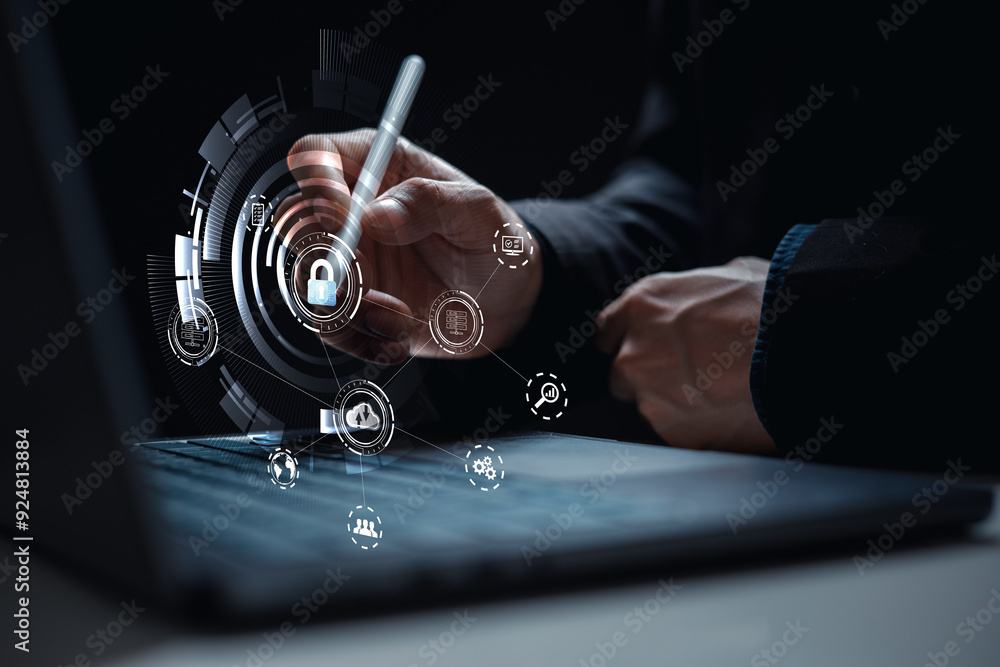 Poster ai technology, artificial intelligence.futuristic technology transformation. chat with ai