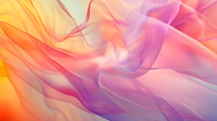 Obraz premium 54. Ethereal, flowing light and color patterns with a translucent effect, set against a clear backdrop