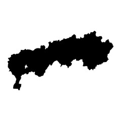 Obraz premium Districts under Central Government Jurisdiction map, administrative division of Tajikistan.