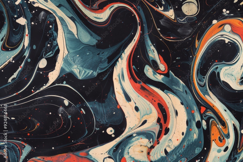 Poster colorful abstract background with wavy lines, an abstract pattern with swirling lines and shapes