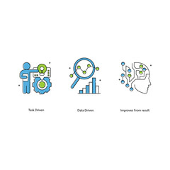 Data Science and Machine Learning Vector Icon Set with Editable Stroke