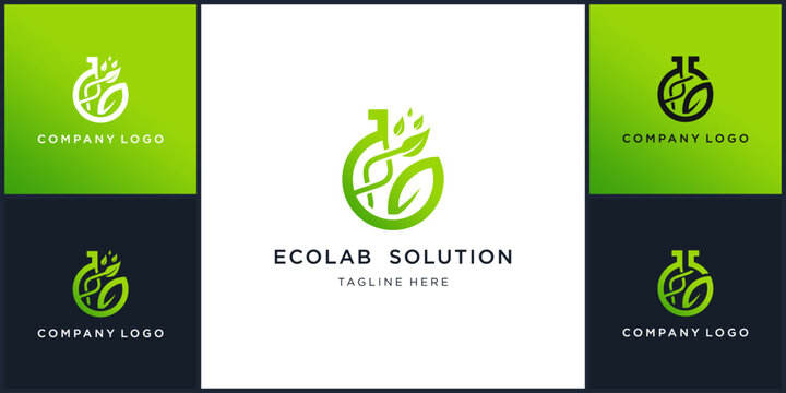 Vector of ecolab solution logo design template, can be used in various media easily, editable