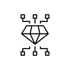 Digital asset outline icons, minimalist vector illustration ,simple transparent graphic element .Isolated on white background