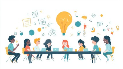 Fototapeta premium Diverse Team Brainstorming