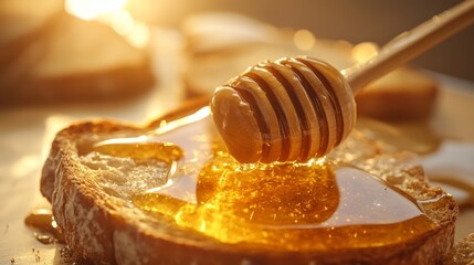 Honey drizzled toast