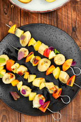 Homemade fruit kebab