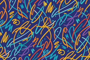 Obraz premium abstract seamless pattern with colorful lines. vector illustration