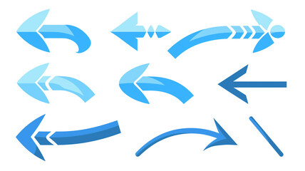 Blue arrow set