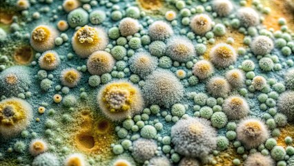 Close-up shot of mold texture on a surface, mold, fungus, texture, close-up, macro, decay, growth, spores, bacteria