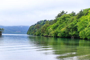 Fototapeta premium Tranquil Morning on Lake Towada, Aomori, Japan