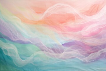 Fototapeta premium close up of colorful fabric, An untouched spectrum of pastel colors blending seamlessly into each other, presenting no shapes or forms