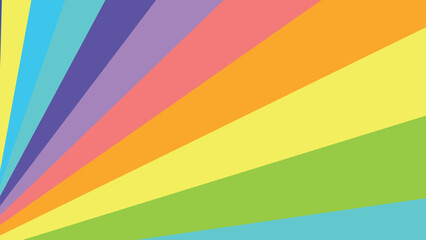 Colorful Rays and Rainbow Colors – Playful Design for Vibrant Background or Backdrop