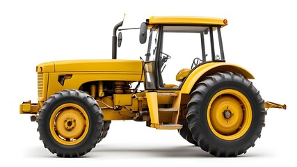 Obraz premium Yellow agricultural tractor