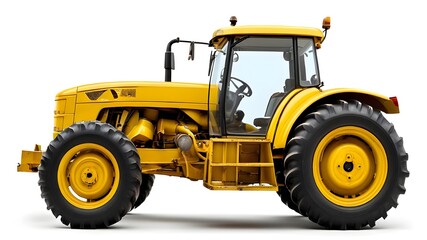 Obraz premium Yellow agricultural tractor