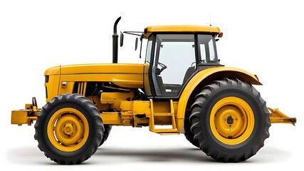 Obraz premium Yellow agricultural tractor