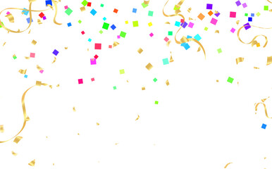 Birthday and celebration banner illustration background Color flying ribbons and streamers