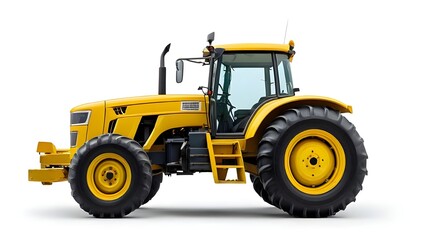 Fototapeta premium Yellow agricultural tractor