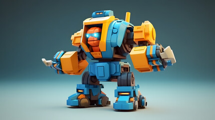 Obraz premium Armored Car robot toy 3d