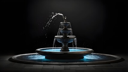 Black background with a fountain