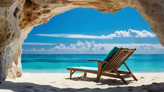 Beautiful island beach with sandspit at Maldives