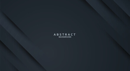 Fototapeta premium Modern 3d black abstract presentation background