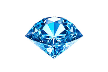 blue gem or stone isolated on white.